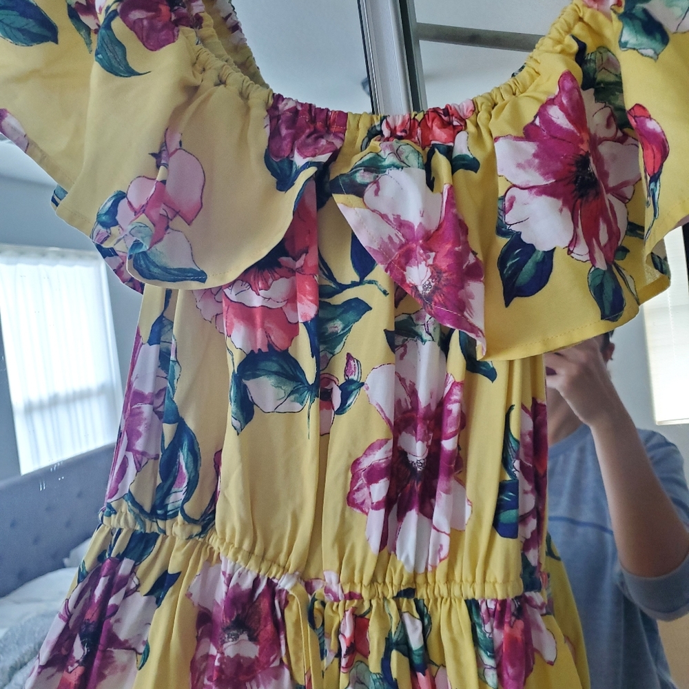 Yellow maxi dress